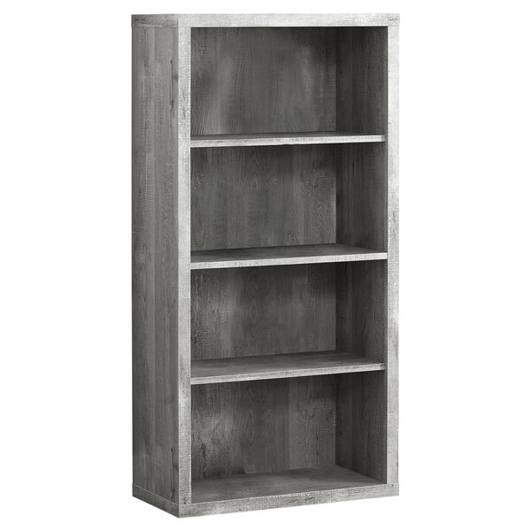 Abercrombie Gray 48-Inch Bookcase with Adjustable Shelves, image 2